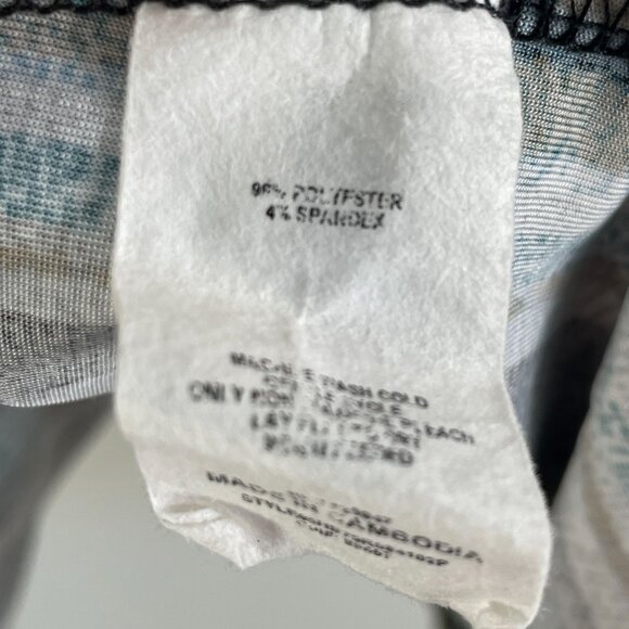 Cocomo Womens Plus 2X Striped Shirt Stretch Tunic Top Roll Tab Sleeve V Neck - Picture 4 of 9